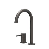 Wastafelkraan IVY Concord Coldstart 2-gats RVS316 Geborsteld Carbon Black PVD IVY