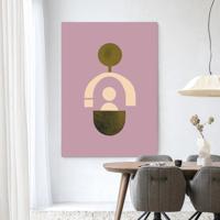 Urban Cotton Wandkleed 'Forma 2 Lilac' 145 x 190cm in Frame - black