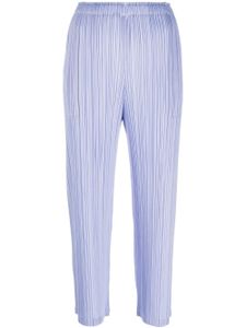 Pleats Please Issey Miyake pantalon fuselé à design plissé - Violet