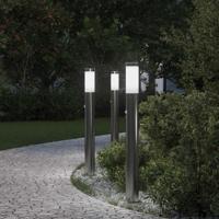 VidaXL Bolderverlichting met sensor 3 stuks 80 cm rvs ip44