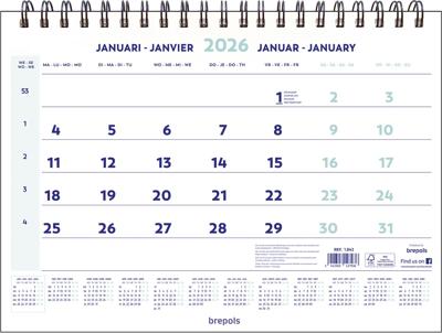 Brepols maandkalender, 2026