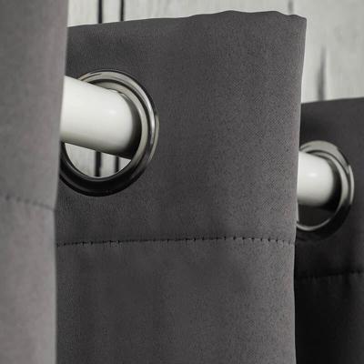 Gordijnen Verduisterend & Isolerend - Ringen - Zwart 250x300 Cm - - Dekbed-Discounter.nl