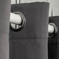 Gordijnen Verduisterend & Isolerend - Ringen - Zwart 250x300 Cm - - Dekbed-Discounter.nl