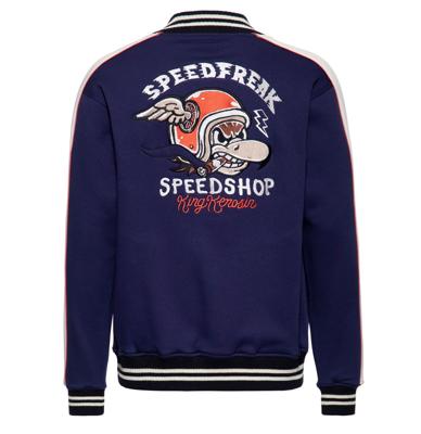 King Kerosin Speedfreak College Jacket Navy-XXL