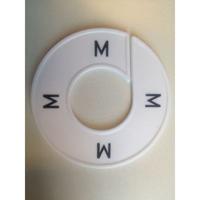 Maatring 9cm wit/zwart M