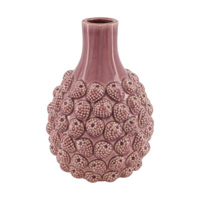 Dijk Natural Collections Vaas framboos keramiek ø18,5xh27cm