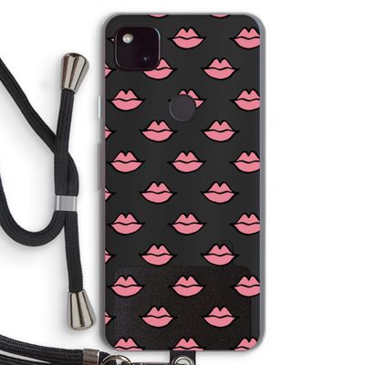 Lipjes: Pixel 4a 5G Transparant Hoesje met koord