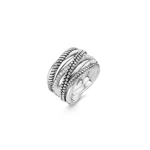 Ti Sento-Milano 12066ZI ring met zirconia zilver Maat 62