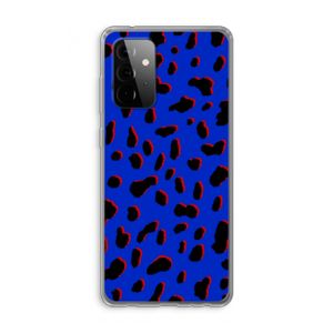 Blue Leopard: Samsung Galaxy A72 Transparant Hoesje