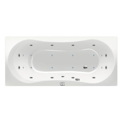 Whirlpool bad Xenz Dominica | 170x75 cm | Acryl | Elektronisch | Luchtsysteem | Glans wit