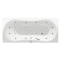 Whirlpool bad Xenz Dominica | 170x75 cm | Acryl | Elektronisch | Luchtsysteem | Glans wit