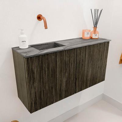 Toiletmeubel Mondiaz Joya Dlux | 80 cm | Meubelkleur Shadow | Faye wastafel Sombra Wasbak Links | Zonder kraangat(en)