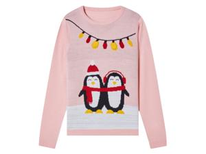 pepperts! Kinder kersttrui met LED-effect (146/152, Lichtroze)