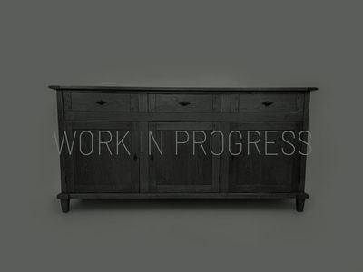 Eiken dressoir 3 lades 3 deurtjes max 62 inch