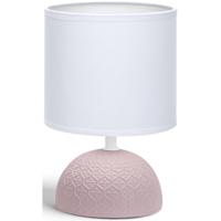 LED Tafellamp Keramiek - Mat Roze - E14 Fitting - 40W Max - Met Snoerschakelaar - Aigi Conton