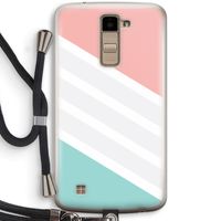 Strepen pastel: LG K10 (2016) Transparant Hoesje met koord