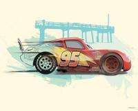 Kunstdruk Cars - Lightning McQueen - 50x40cm