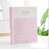 2 PCS Office Archive Folder Floral Information Booklet Sorting Bag Transparent Menu Insert Storage Box Color:30 Pages Pink