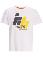 BOSS t-shirt en coton à imprimé graphique - Blanc