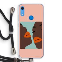 Orange lips: Huawei Y6s Transparant Hoesje met koord