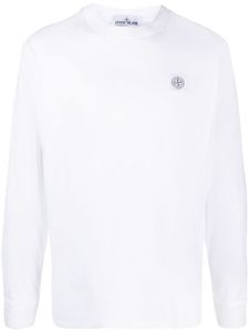 Stone Island t-shirt en coton à patch Compass - Blanc