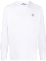 Stone Island t-shirt en coton à patch Compass - Blanc