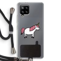 Eenhoorn: Samsung Galaxy A42 5G Transparant Hoesje met koord