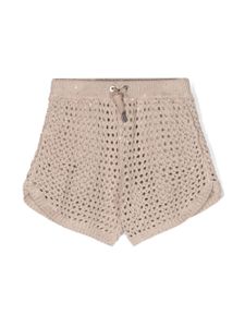 Brunello Cucinelli Kids short à sequins - Tons neutres