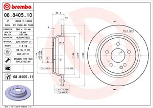 Remschijf BREMBO, Remschijftype: Massief, u.a. für Mercedes-Benz