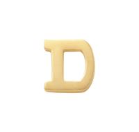 Minimalistische letter oorbelknopje - 14K GOUD - Goud - D