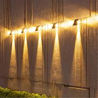driezijdige lichtgevende wandlamp op zonne-energie buitenmuur sfeer spotlight muur waslamp voor binnenplaats tuin lay-out bruiloft festival party sfeerlamp 1pc Lightinthebox