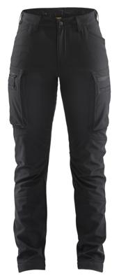Blåkläder Dames softshell service winterwerkbroek 71772513 | Zwart | Maat 34 - 7330509788851