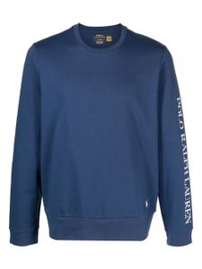 Polo Ralph Lauren sweat en coton mélangé à logo imprimé - Bleu