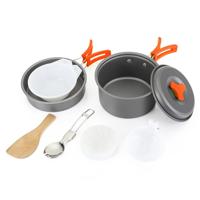 Aotu AT6385 Outdoor Camping servies potten Cookwear set voor 1-2 persoon (oranje)