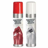 Guirca Haarspray/bodypaint spray - 2x kleuren - wit en rood - 75 ml - thumbnail