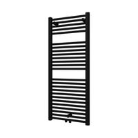 Designradiator Plieger Palmyra 580 Watt Midden- of Zijaansluiting 117,5x50 cm Mat Zwart
