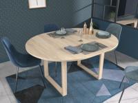Verlengbare eettafel WENZABIA 120>155 cm dokota eik