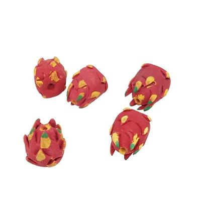 5 stuks 1:12 fruit simulatie Dragon Fruit keuken accessoire mini huis speelgoed (rood)