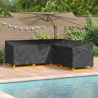 Hoes voor tuinmeubelen Zwart 220 x 220 x 80 cm 210D Oxford Stof
