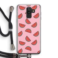 Watermeloen: Samsung Galaxy J8 (2018) Transparant Hoesje met koord