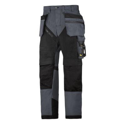 Snickers RuffWork broek met holsterzak grijs zwart maat XXXL taille 58 W42