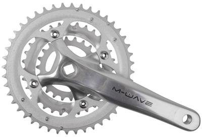 M-Wave crankset 22/32/44t 170mm 8-9 speed zilver