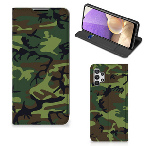 Samsung Galaxy A32 5G Hoesje met Magneet Army Dark