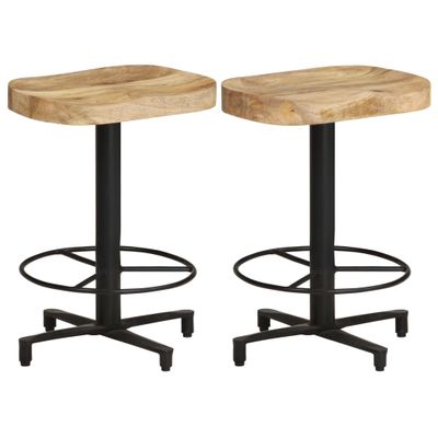 VidaXL Barkrukken 2 st 52 cm massief mangohout