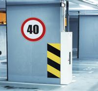 Sticker snelheidslimiet verkeersbord