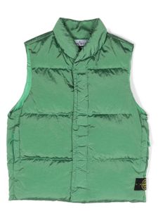 Stone Island Junior gilet matelassé à motif Compass - Vert