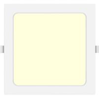 LED Vierkante Downlight 15W - Warm Wit 3000K - Mat Wit Kunststof - 175mm