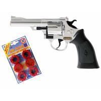 Plaffertjes speelgoed pistool/revolver - met 12 schoten magazijn - Cowboy