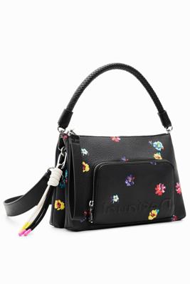 Kleine schoudertas met bloemen - BLACK - U Kleine schoudertas met bloemen - BLACK - U