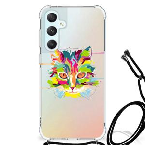 Samsung Galaxy S23 FE Stevig Bumper Hoesje Cat Color